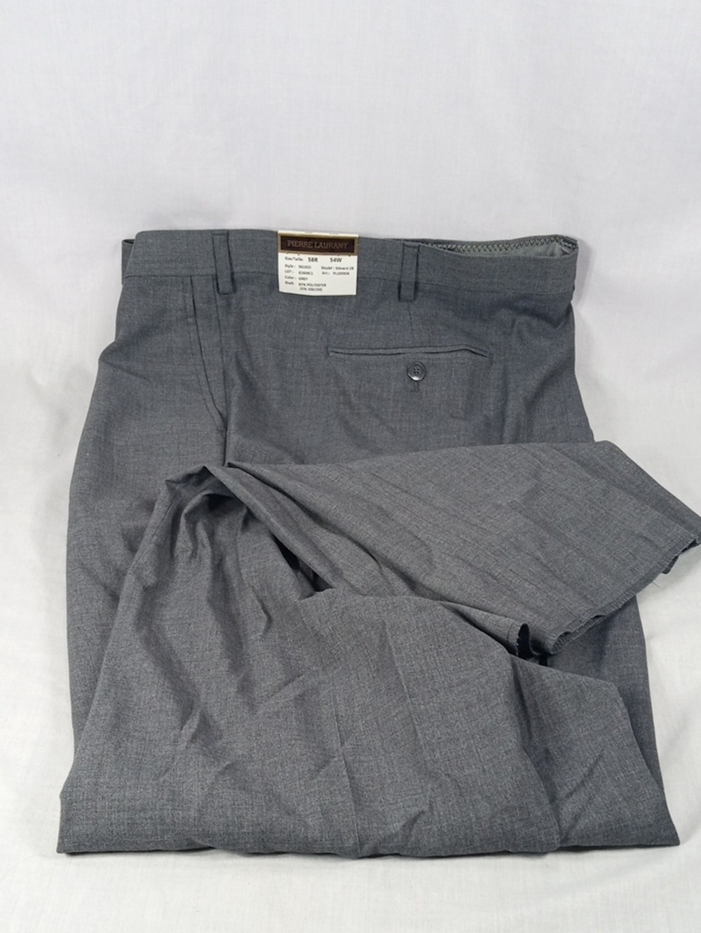 Pierre Laurant Classic Gray Dress Pants Waist 54 Inseam 35